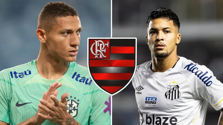 Richarlison e Marcos Leonardo - Foto: Gil Gomes e Abner Dourado/AGIF