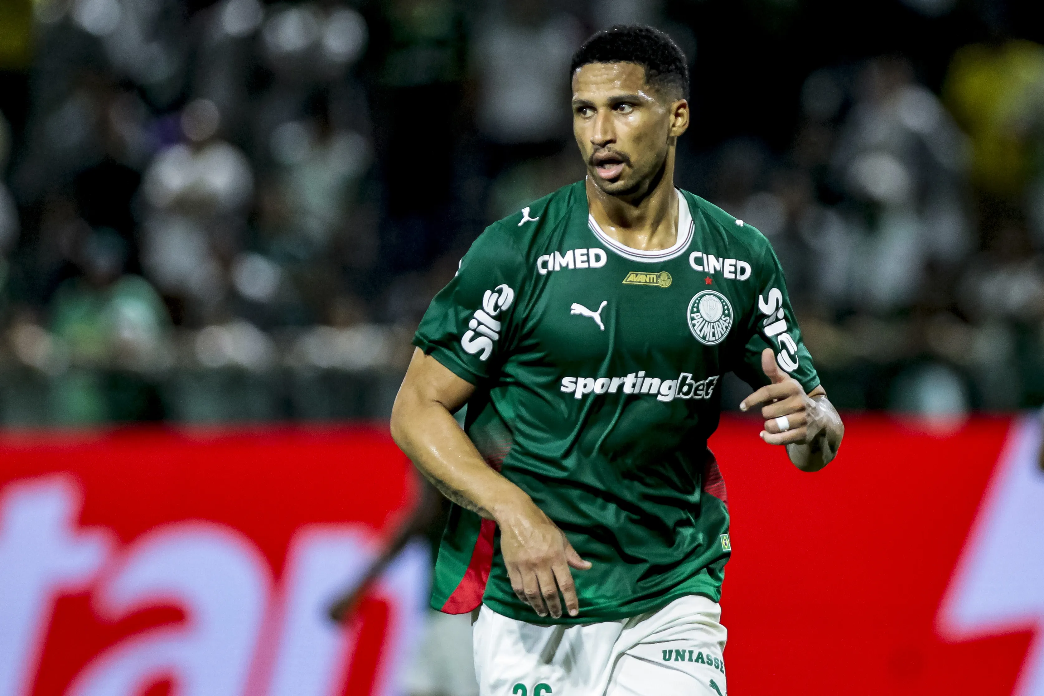 SP – BARUERI – 04/02/2026 – BRASILEIRO A 2026, PALMEIRAS X VITORIA – Murilo jogador do Palmeiras durante partida contra o Vitoria no estadio Arena Barueri pelo campeonato Brasileiro A 2026. Foto: Marco Miatelo/AGIF