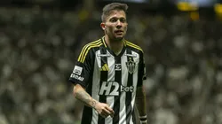 Bernard jogador do Atletico-MG durante partida contra o Sport no estadio Arena MRV pelo campeonato Brasileiro A 2025. Foto: Fernando Moreno/AGIF