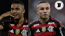 Samuel Lino e Cebolinha disputam a titularidade no Flamengo - Fotos: Andre Mourao/AGIF e Thiago Ribeiro/AGIF