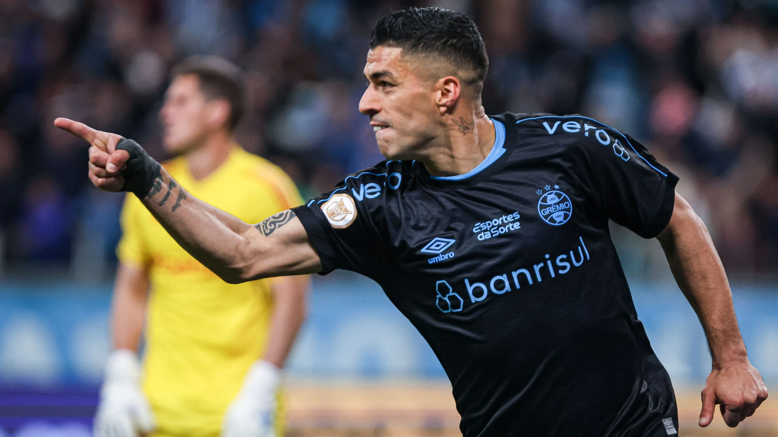 Luis Suárez teve passagem marcante no Grêmio em 2023. Foto: Maxi Franzoi/AGIF