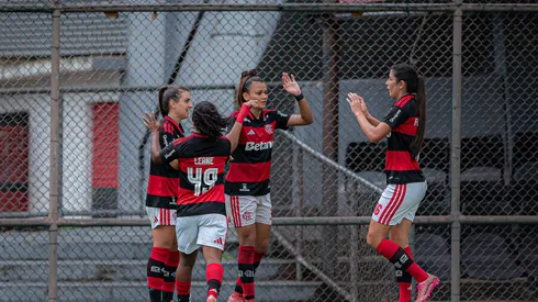 Djeni anotou o segundo gol do Rubro-Negro – Foto: Paula Reis/Flamengo
