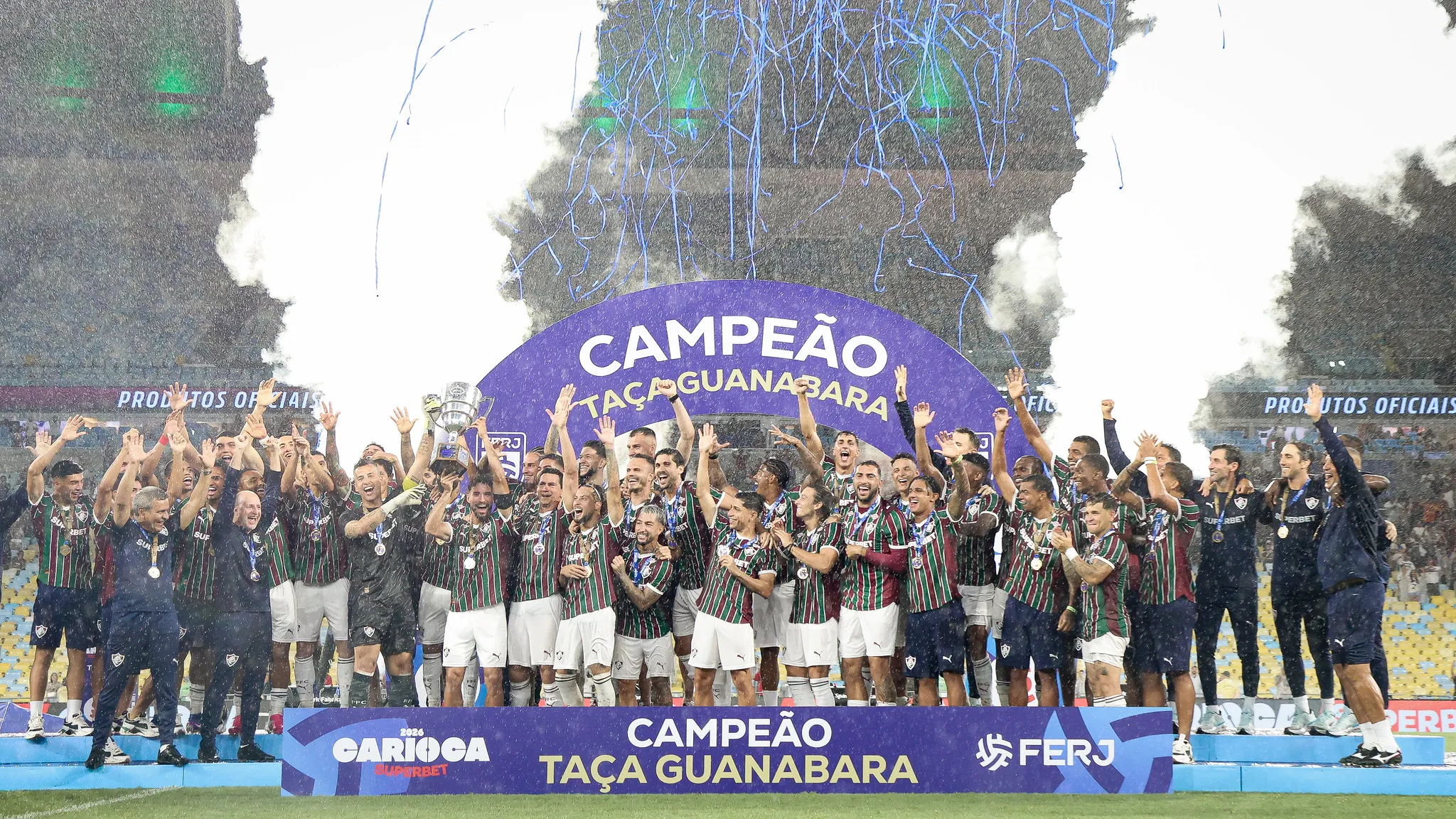 Fluminense festejou o título da Taça Guanabara – Foto: MARCELO GONÇALVES / FLUMINENSE F.C.