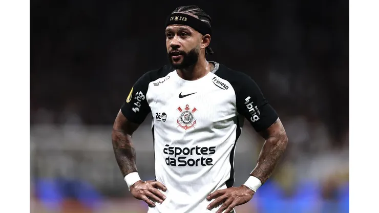 Memphis Depay (Corinthians) durante jogo contra o Palmeiras, no dia 08.02.2026. Foto: Marcello Zambrana/AGIF