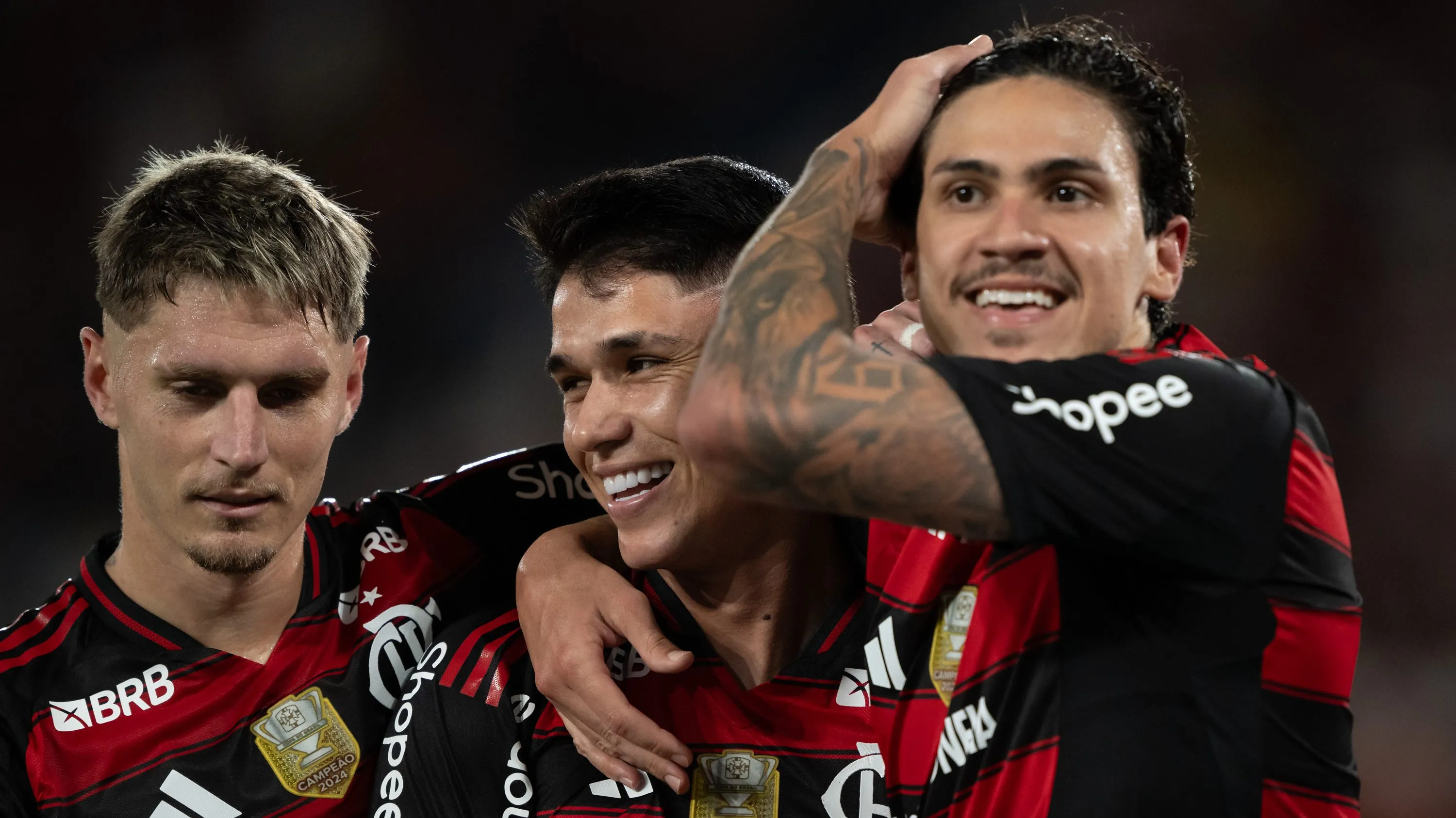 Varela, Luiz Araújo e Pedro. Foto: Jorge Rodrigues/AGIF