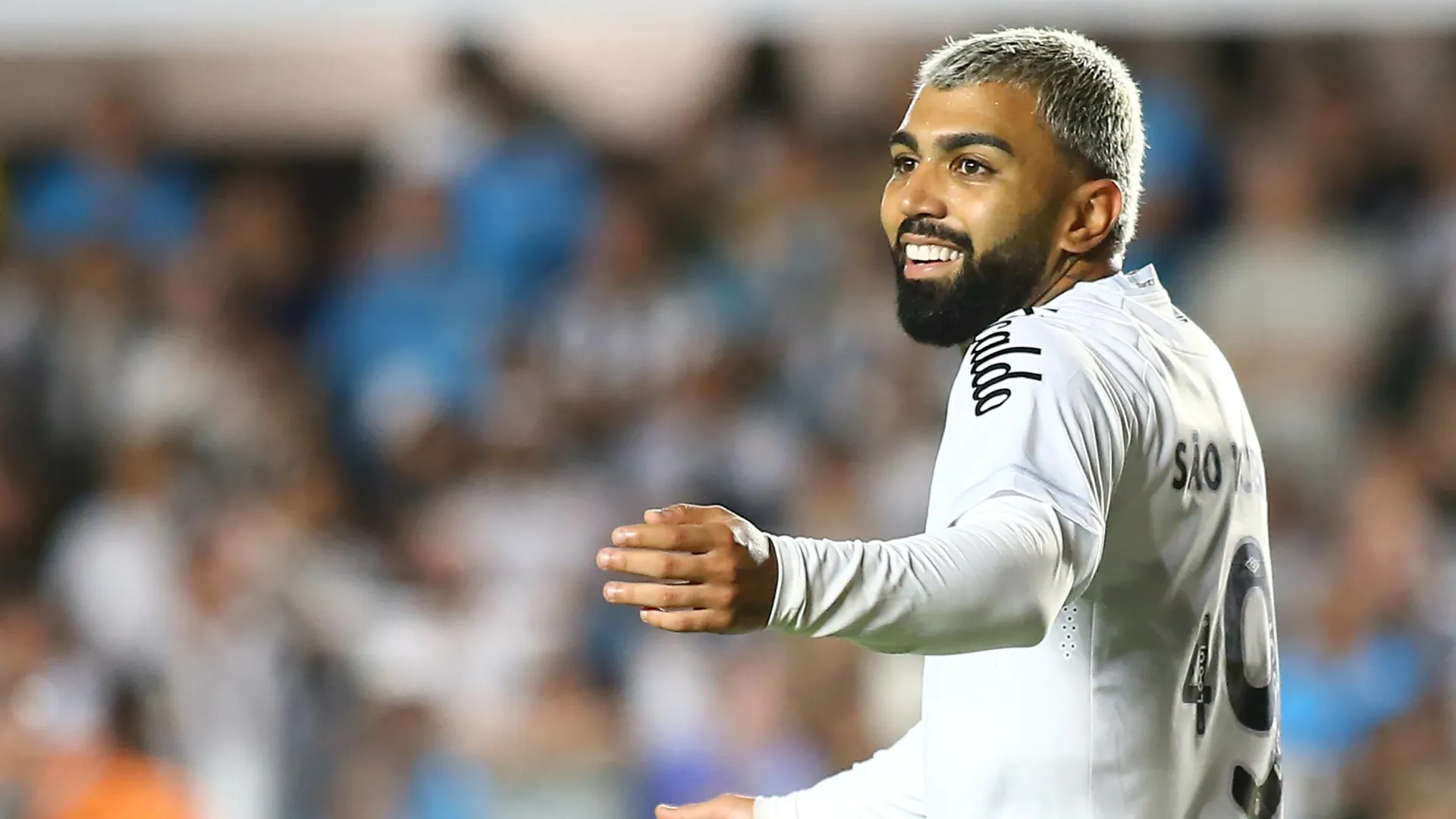 Gabigol em ação pelo Santos no Paulistão – Foto: Mauricio De Souza/AGIF
