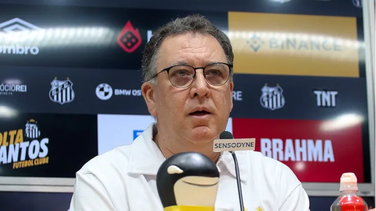 Marcelo Teixeira, presidente do Santos. Foto: Reinaldo Campos/AGIF