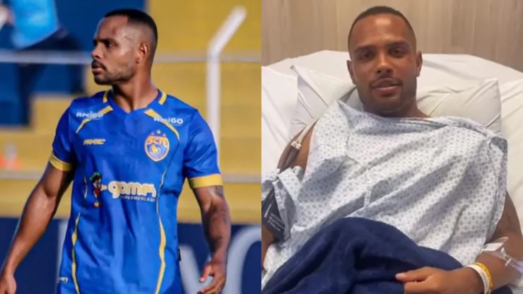Alexandre, do Sampaio Corrêa, teve alta de hospital nesta terça-feira (10) - Foto: Reprodução / Instagram @ale_souza8_ @sampaiocorrearj