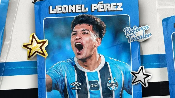 Grêmio anuncia a contratação de Leonel Pérez. Foto: Reprodução X Grêmio