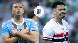 Carlos Vinícius leva vantagem sobre Luciano. Foto: Maxi Franzoi/AGIF - Marco Miatelo/AGIF