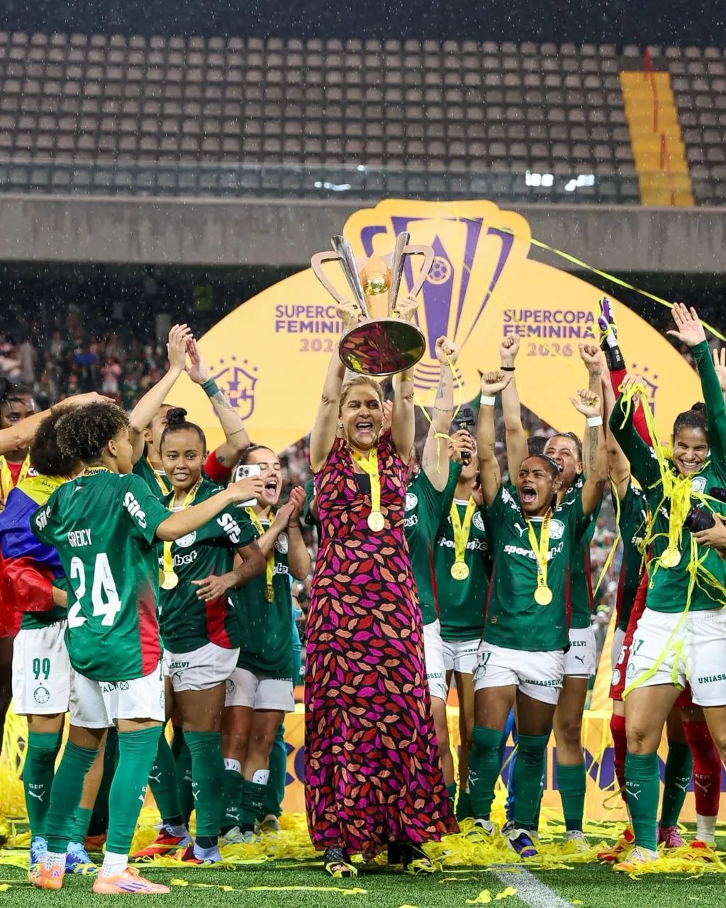Palestrinas são campeãs da Supercopa. Foto: Fabio Menotti/Palmeiras