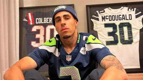 Gabriel Girotto, atleta do Red Bull Bragantino e torcedor fanático do Seahawks . Foto: Arquivo pessoal
