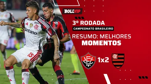Flamengo vence o Vitória por 2 a 1 no Barradão. Foto: Márcio José/AGIF