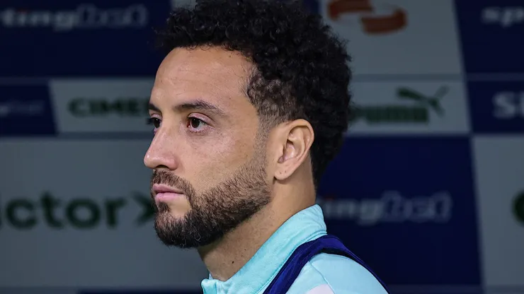 Felipe Anderson jogador do Palmeiras durante partida contra o Santos no estadio Arena Allianz Parque