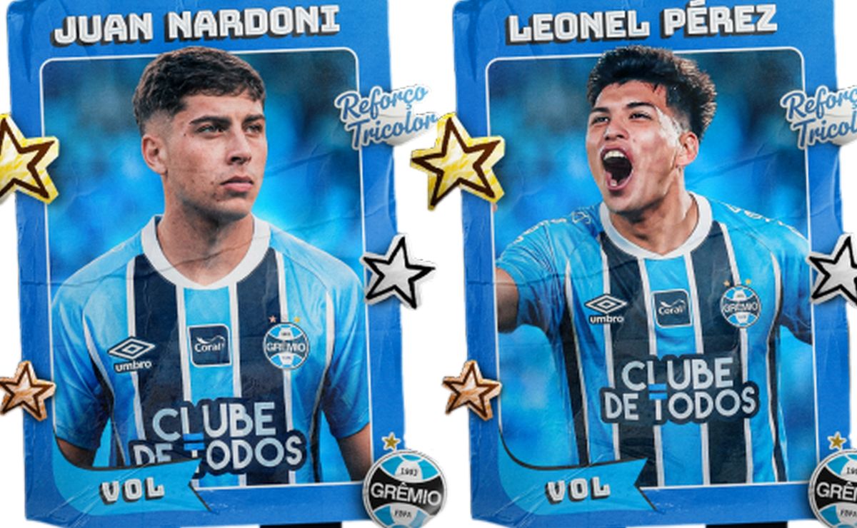 Grêmio prepara estreias de Juan Nardoni e Leonel Pérez para jogo com o Atlético-MG em 25 de fevereiro