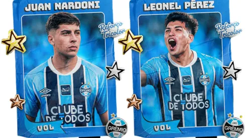 Juan Nardoni e Leonel Pérez são os dois novos reforços do Grêmio
