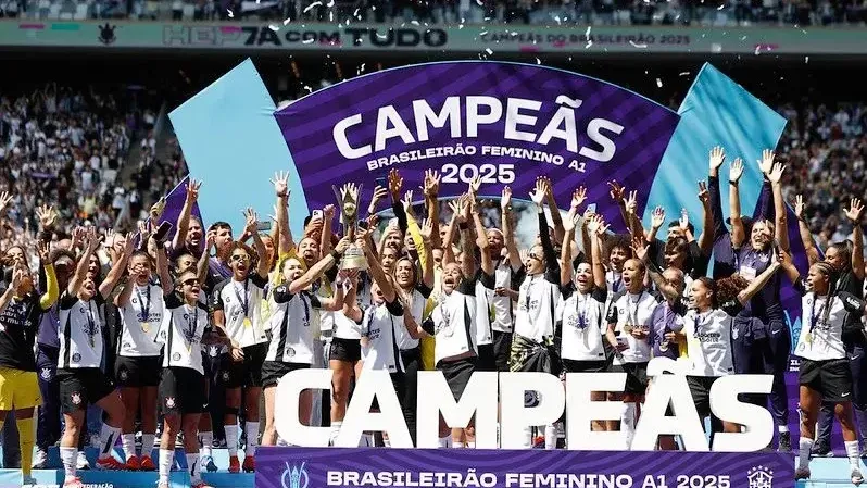 Corinthians celebra título do Brasileirão Feminino 2025
