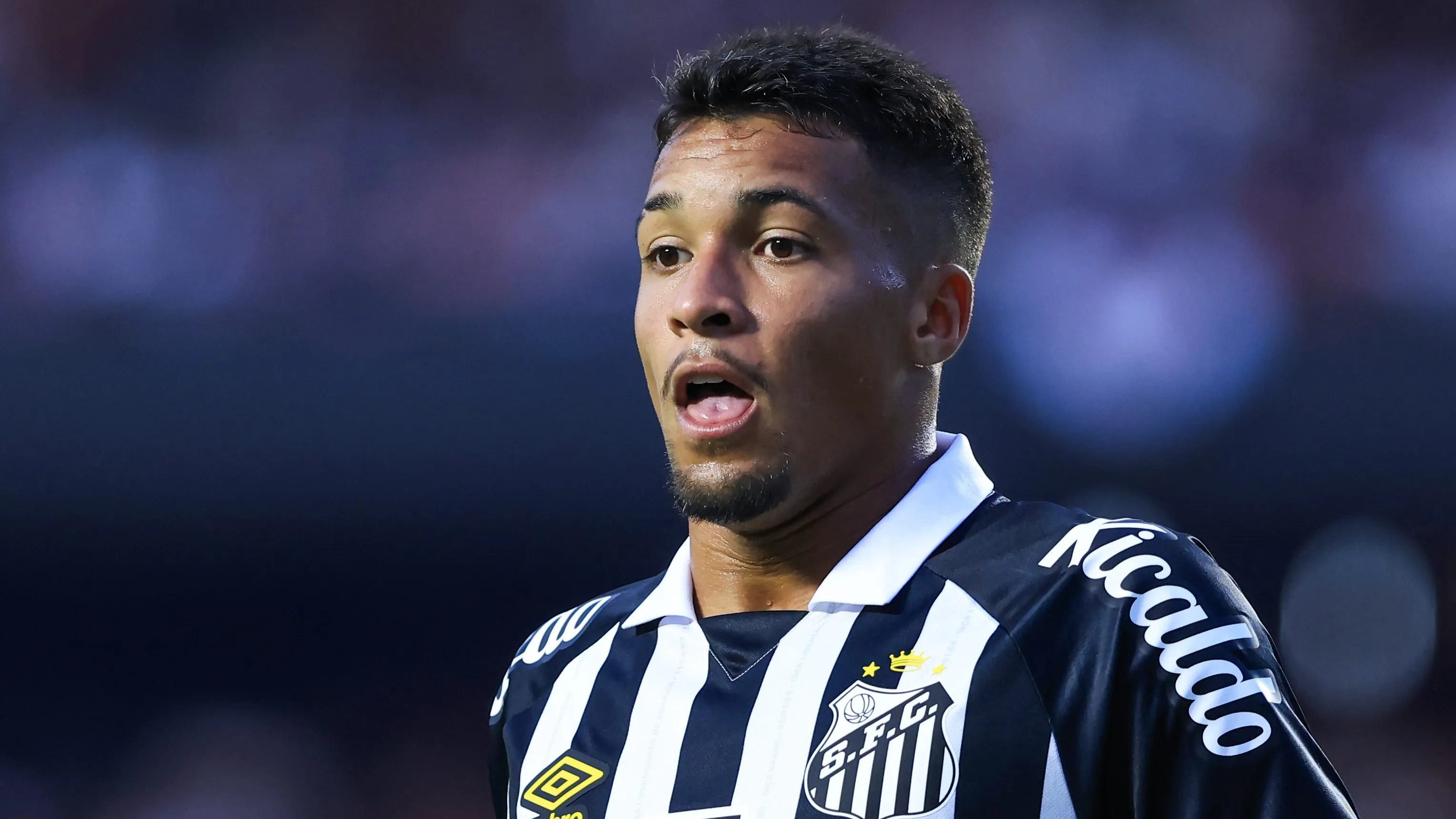 SP – SAO PAULO – 16/07/2023 – BRASILEIRO A 2023, SAO PAULO X SANTOS – Marcos Leonardo jogador do Sao Paulo durante partida contra o Santos no estadio Morumbi pelo campeonato Brasileiro A 2023. Foto: Marcello Zambrana/AGIF
