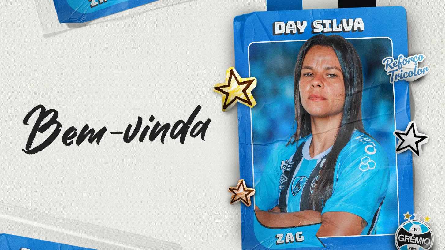 Anúncio de contratação da zagueira Day Silva pelo Grêmio