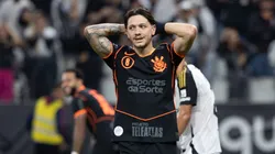Garro, jogador do Corinthians lamenta gol perdido durante partida contra o Atletico-MG no estadio Arena Corinthians pelo campeonato Brasileiro A 2025. Foto: Joisel Amaral/AGIF