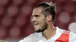 Bruno Zuculini em campo pelo River Plate, clube que ele defendeu anteriormente.