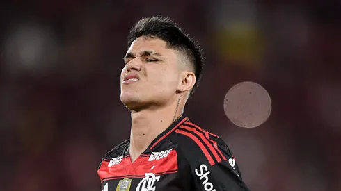 Luiz Araujo jogador do Flamengo durante partida contra o Atletico-MG no estadio Maracana