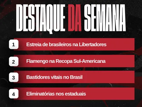 Agenda da semana: Libertadores, eliminatórias estaduais e Recopa Sul-Americana