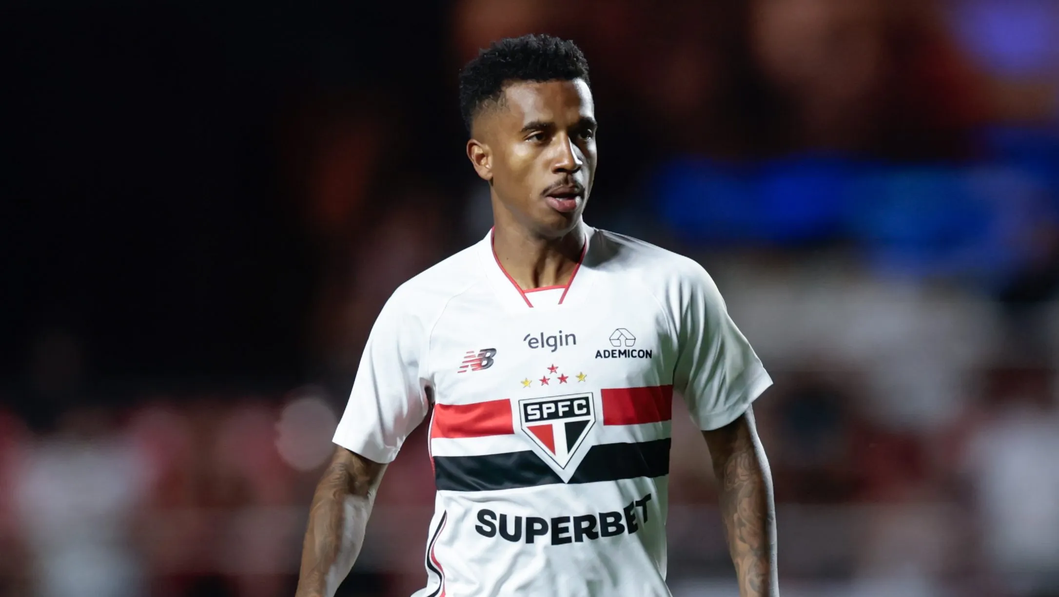 Marcos Antonio jogador do Sao Paulo durante partida contra o Gremio no estadio Morumbi pelo campeonato Brasileiro A 2026. Foto: Marcello Zambrana/AGIF