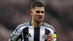 NEWCASTLE UPON TYNE, ENGLAND - FEBRUARY 07: Bruno Guimaraes of Newcastle United during the Premier League match between Newcastle United and Brentford at St James' Park on February 07, 2026 in Newcastle upon Tyne, England. (Photo by George Wood/Getty Images)