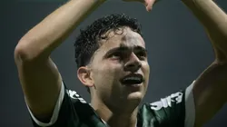SP - SAO PAULO - 11/10/2025 - BRASILEIRO A 2025, PALMEIRAS X JUVENTUDE - Bruno Rodrigues jogador do Palmeiras comemora seu gol durante partida contra o Juventude no estadio Arena Allianz Parque pelo campeonato Brasileiro A 2025. Foto: Alan Morici/AGIF