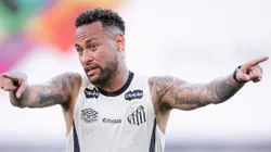 Neymar em treino no CT Rei Pelé. Foto: Raul Baretta/ Santos FC