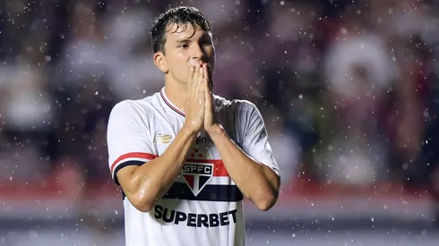 Gonzalo Tapia jogador do São Paulo lamenta durante partida contra o Primavera. Foto: Marcello Zambrana/AGIF