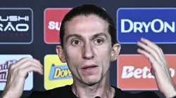 BRASILIA, BRAZIL - FEBRUARY 1: Head coach Filipe Luís of Flamengo speaks to the press after the 2026 Brazilian Super Cup between Flamengo and Corinthians at the Arena BRB Mané Garrincha stadium on February 1, 2026, in Brasília, Brazil. (Photo by Ton Molina/Getty Images)