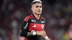 Luiz Araujo, jogador do Flamengo, durante partida contra o Fluminense no estadio Maracana pelo campeonato Carioca 2026. Foto: Thiago Ribeiro/AGIF