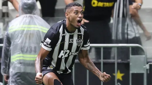 MG – BELO HORIZONTE – 11/02/2026 – BRASILEIRO A 2026, ATLETICO X REMO – Ruan jogador do Atletico comemora seu gol durante partida contra o Remo no estadio Arena MRV pelo campeonato Brasileiro A 2026. Foto: Gilson Lobo/AGIF