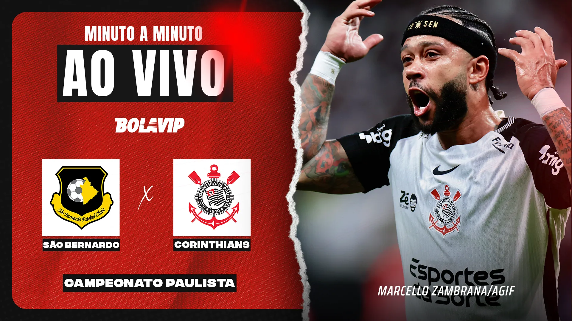 São Bernardo x Corinthians - Acompanhe ao vivo e de graça pelo Paulistão