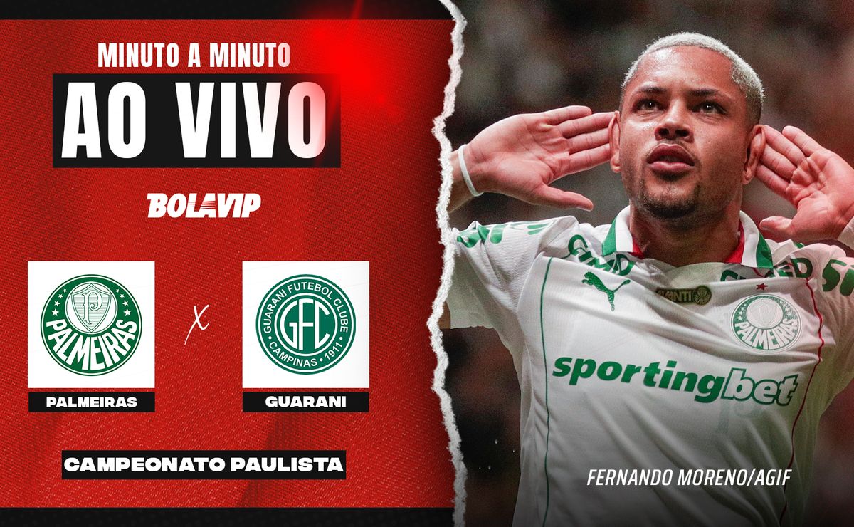Palmeiras x Guarani AO VIVO – Onde assistir jogo em tempo real pelo Campeonato Paulista