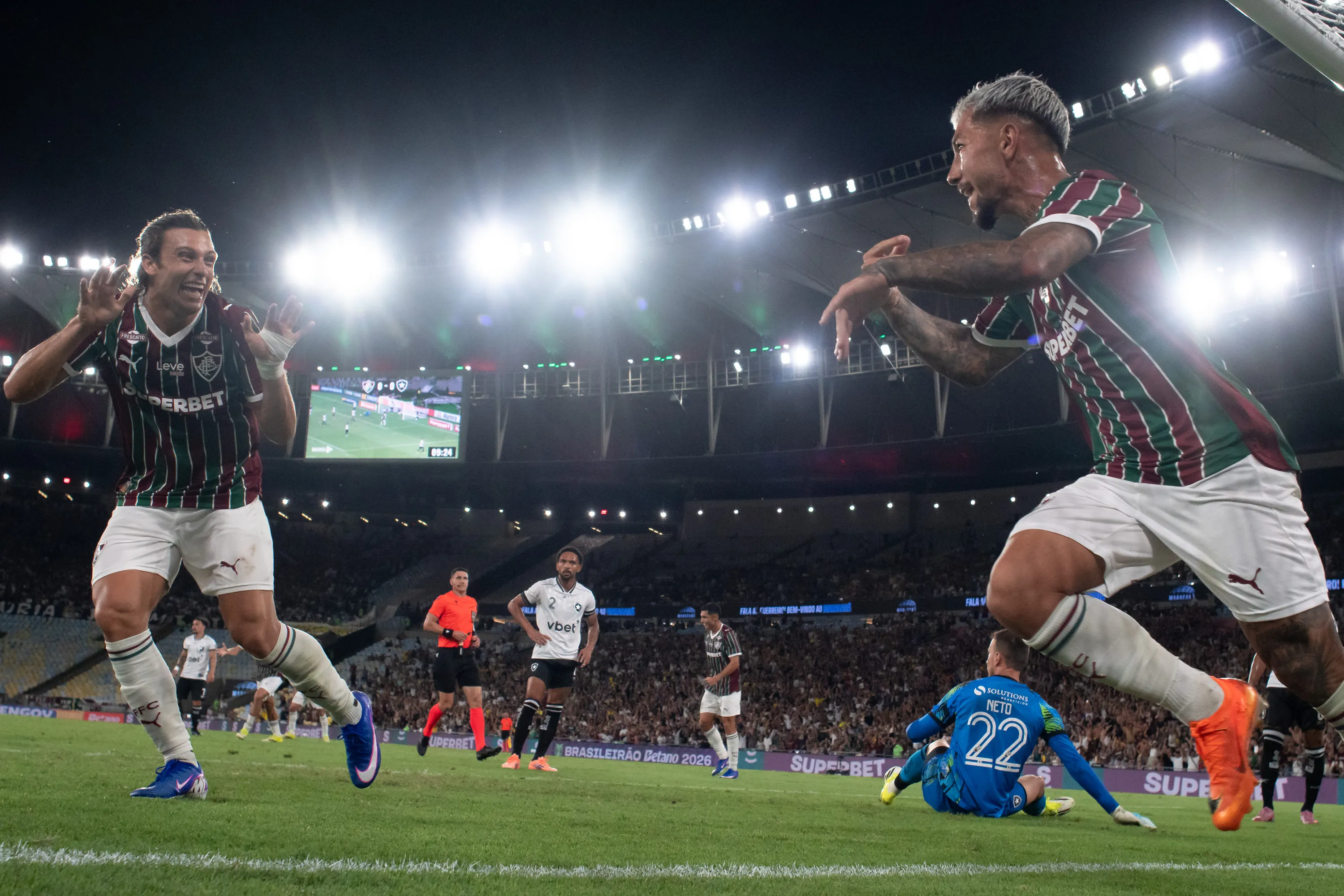 Última vitória do Fluminense como mandante foi sobre o Botafogo, pelo Brasileirão. Foto: Jorge Rodrigues/AGIF