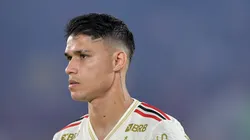 Luiz Araujo jogador do Flamengo durante partida contra o Atletico-MG