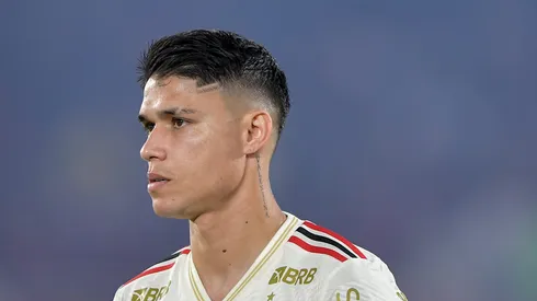 Luiz Araujo jogador do Flamengo durante partida contra o Atletico-MG