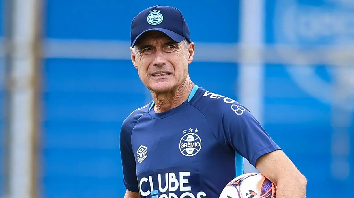 Luís Castro. Foto: Lucas Uebel/Grêmio FBPA