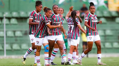 Tricolores comemoram vitória. Foto: Marina Garcia/Fluminense FC
