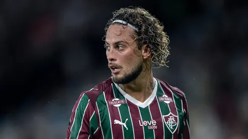 Guga jogador do Fluminense durante partida contra o Flamengo. Foto: Thiago Ribeiro/AGIF