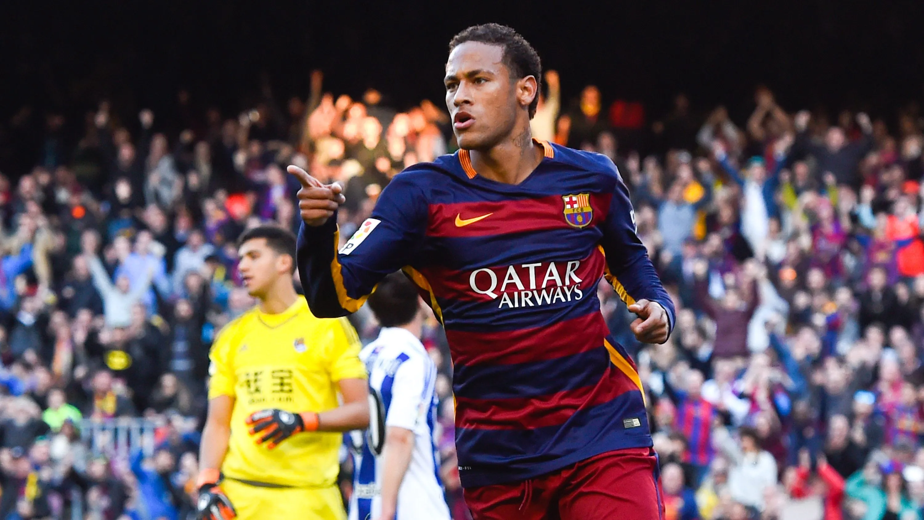 Neymar atuando pelo Barcelona em 2015.  (Photo by David Ramos/Getty Images)