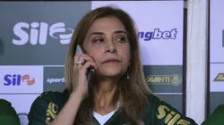 Leila Pereira antes de jogo do Palmeiras