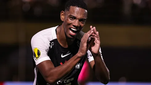 SP – SAO BERNARDO DO CAMPO – 15/02/2026 – PAULISTA 2026, SAO BERNARDO X CORINTHIANS – Andre jogador do Corinthians comemora seu gol durante partida contra o Sao Bernardo no estadio Primeiro de Maio pelo campeonato Paulista 2026. Foto: Fabio Giannelli/AGIF