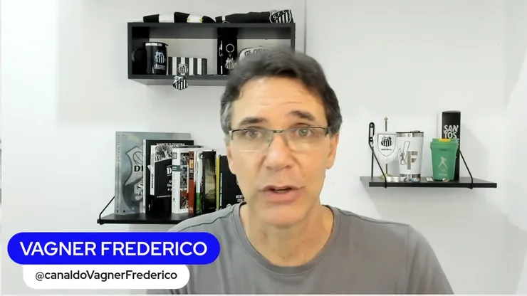 Vagner Frederico, jornalista e setorista do Santos - Foto: Reprodução/YouTube