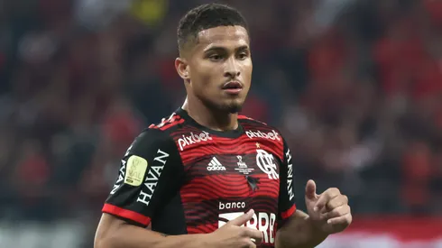SP – Sao Paulo – 12/10/2022 – COPA DO BRASIL 2022 FINAL, CORINTHIANS X FLAMENGO – Joao Gomes jogador do Flamengo durante partida contra o Corinthians no estadio Arena Corinthians pelo campeonato Copa do Brasil 2022. Foto: Marcello Zambrana/AGIF