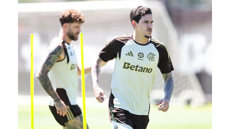 Pedro durante treino no Flamengo, no Rio de Janeiro. Foto: Gilvan de Souza/Flamengo