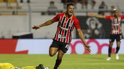 Lucas Ramon marcou seu primeiro gol pelo São Paulo na partida contra a Ponte Preta. Foto: Rubens Chiri/São Paulo FC